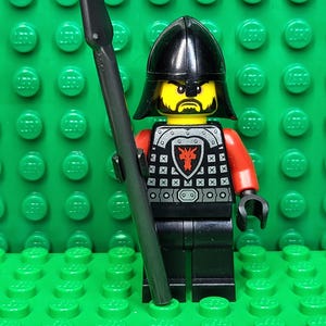 LEGO® Medieval Castle Dragon Knight Scale Mail with Dragon Shield Pattern Spear Rare, LEGO® Minifigure, LEGO® Minifig, People