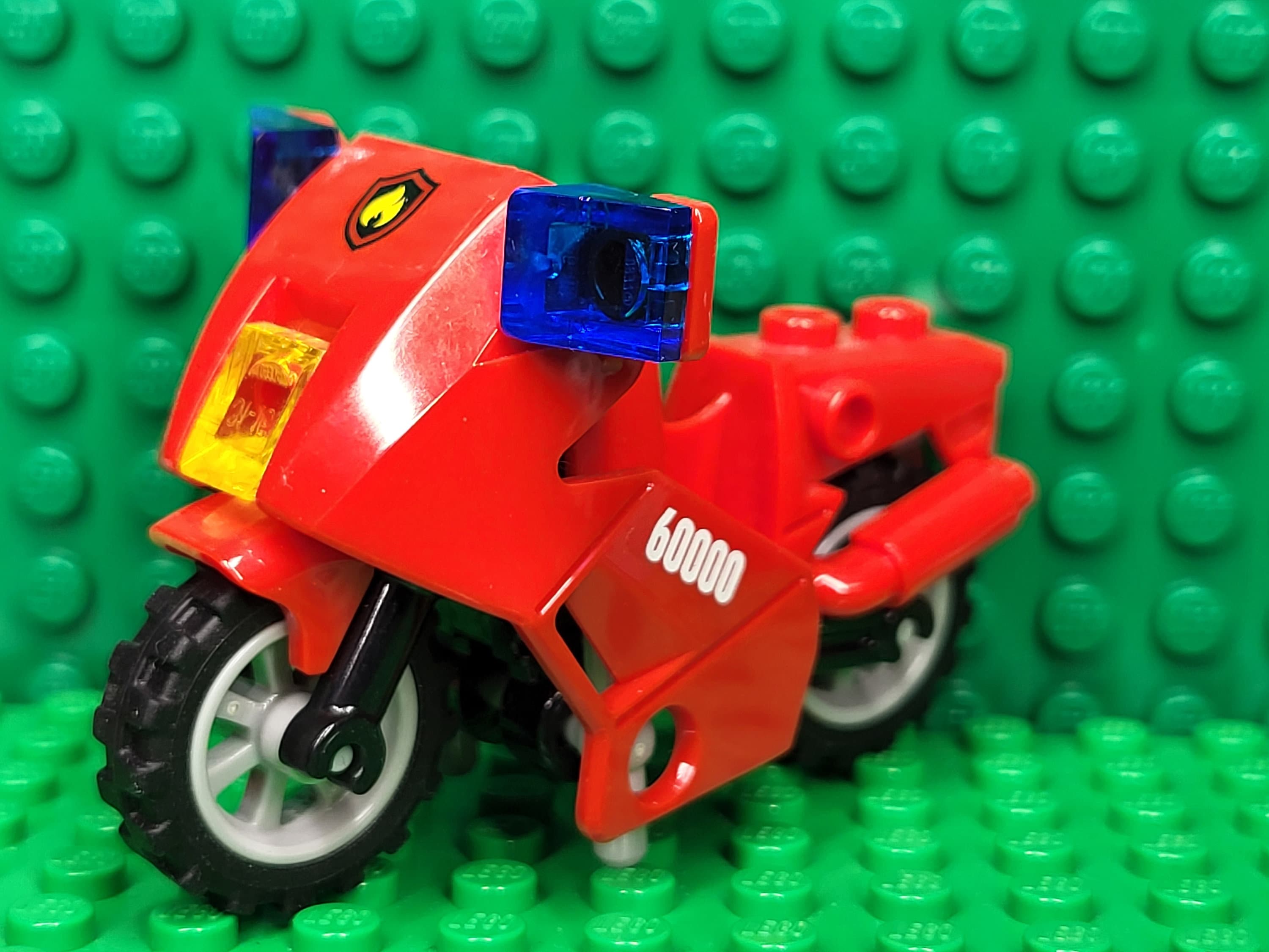 LEGO City Bike Motorcycle Red Fireman Minifigure Minifig LEGO Etsy
