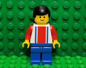 LEGO® Sports Soccer Soccer Player Red White and Blue Torso on Front, Number 18 on Back, Minifigure, Minifig