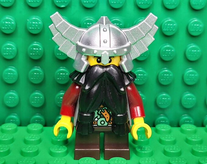 LEGO® Castle Medieval Fantasy Era Dwarf With Silver Winged Helmet Rare ...
