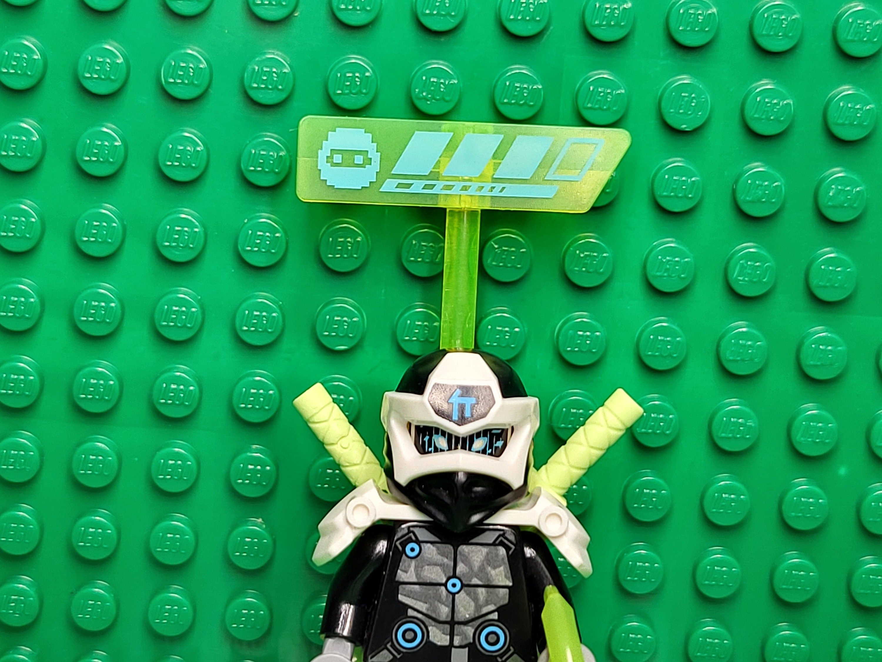 LEGO Ninjago Minifigure Prime Empire Digi Cole With Shoulder Armor and Dual Swords LEGO Minifig LEGO People Etsy