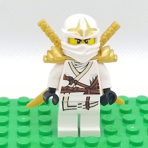 Lego Ninjago Zane ZX With Gold Armor and Dual Swords, Minifigure