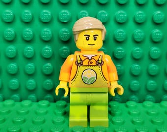 LEGO® City Town Farmer Worker Laborer, Minifigure, LEGO® Minifig, LEGO® People