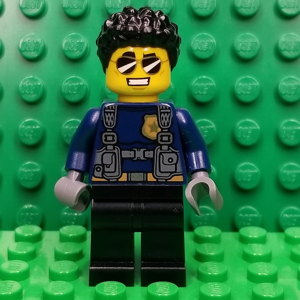 LEGO® Town City Police Trooper Detective Patrolman Cop Duke DeTain, Minifigure, LEGO® Minifig, LEGO® People