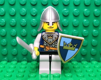 LEGO® Medieval Castle Fantasy Era Crown Knight with Sword and Shield, LEGO® Minifigure, LEGO® Minifig, People