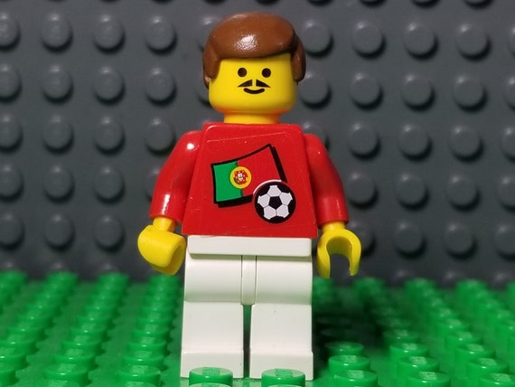 Lego Sports Soccer Player Brown Hair Lego Minifigure Lego