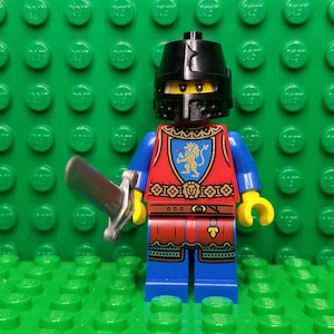 LEGO® Medieval Castle Fantasy Era Kingdoms Kings Knight With Sword, LEGO® Minifigure, LEGO® Minifig, People
