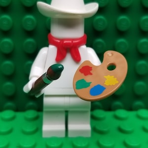 LEGO® Minifigure Accessory Paint Brush with Paint Palette Genuine LEGO®
