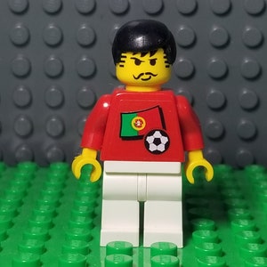 Lego Sports Soccer Player Black Hair, Lego Minifigure, Lego Minifig