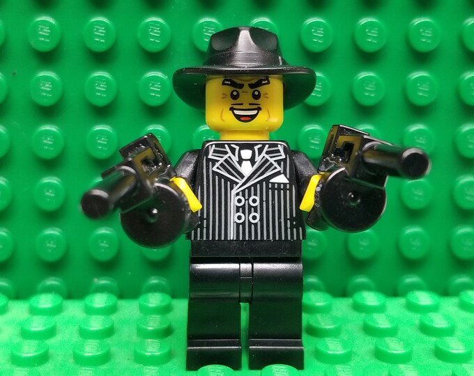 LEGO® Custom Mob Criminal Gangster John Dillinger With Dual Tommy Guns