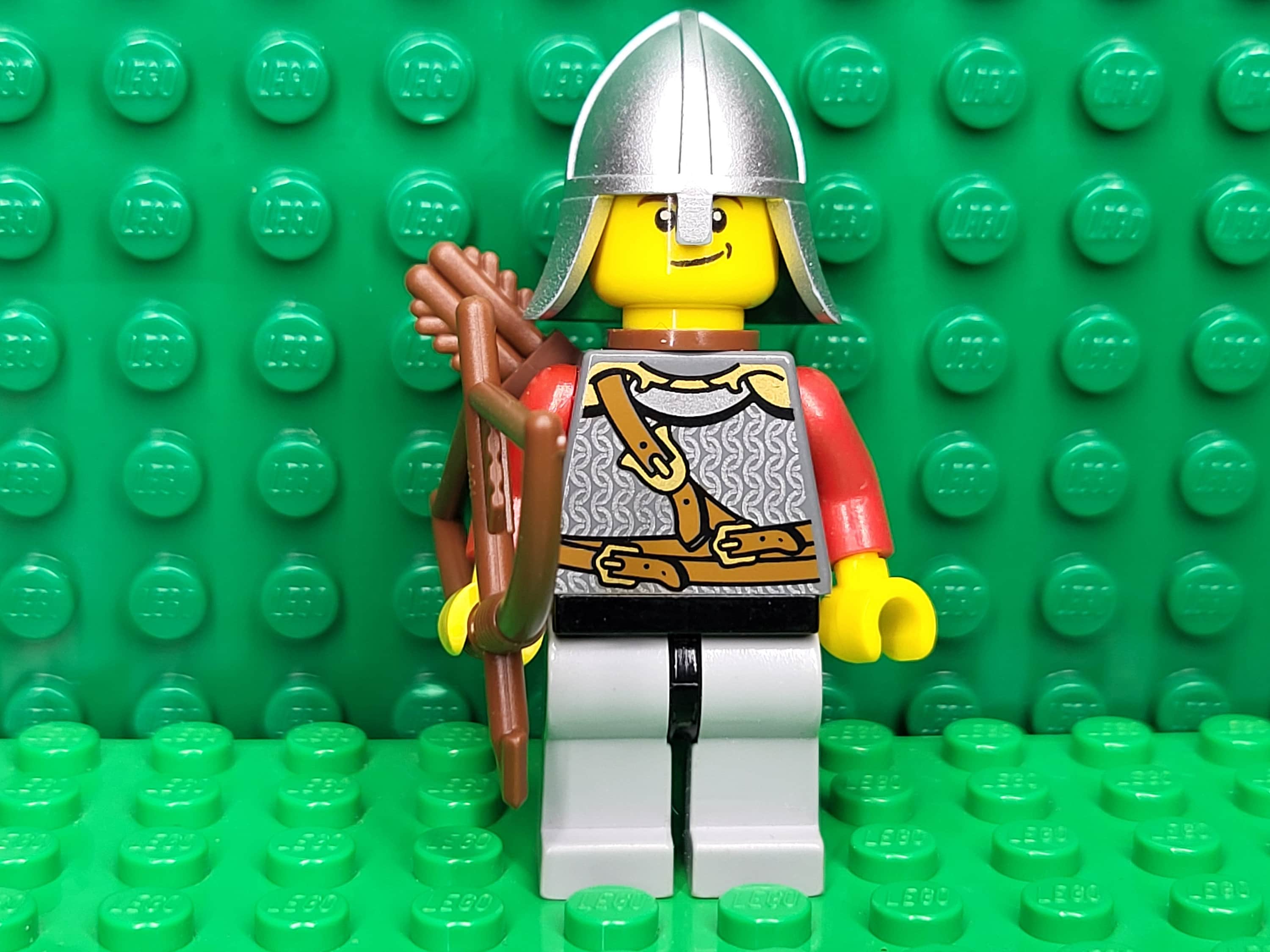LEGO Minifigure Castle Lion Knight Archer Scale Mail With Bow and
