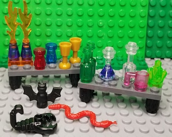 LEGO® Minifigure Accessory Crazy Scientist Wizard Lab Laboratory Pack Genuine LEGO® Flask, Glass, Cup, Bottle, Experiments