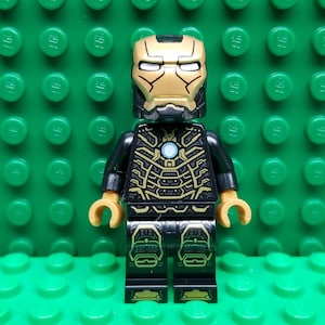LEGO® Minifigure Super Heroes The Avengers Endgame Iron Man Mark 41 Armor (Trans-Clear Head) Rare, LEGO® Minifig, LEGO® People