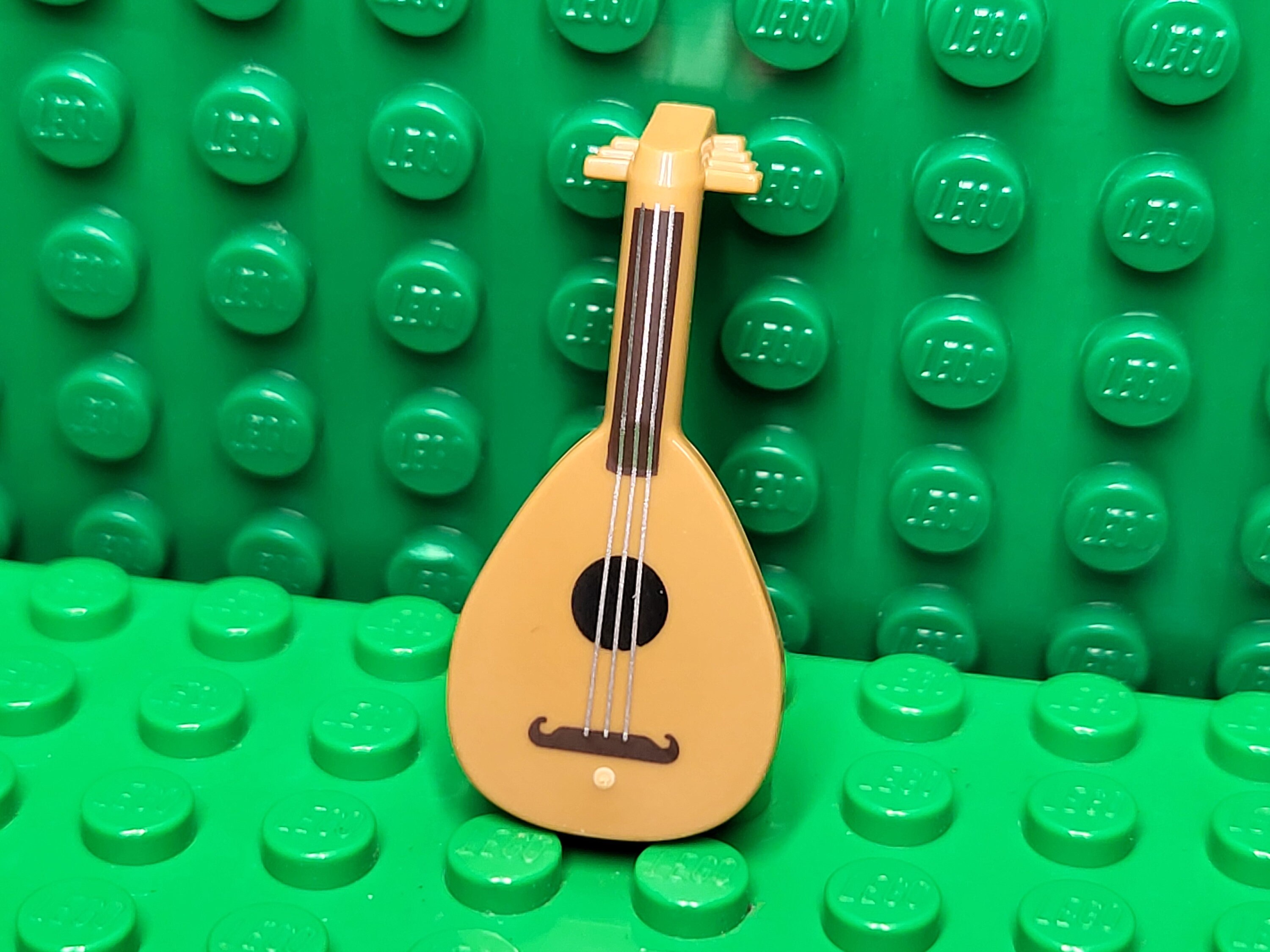 LEGO® Minifigure Accessory Lute With Dark Brown Neck and Silver Strings ...