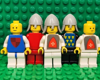 LEGO® Castle Classic Castle Vintage Knight with Helmet 5PK Minifigure, LEGO® Minifig, LEGO® People