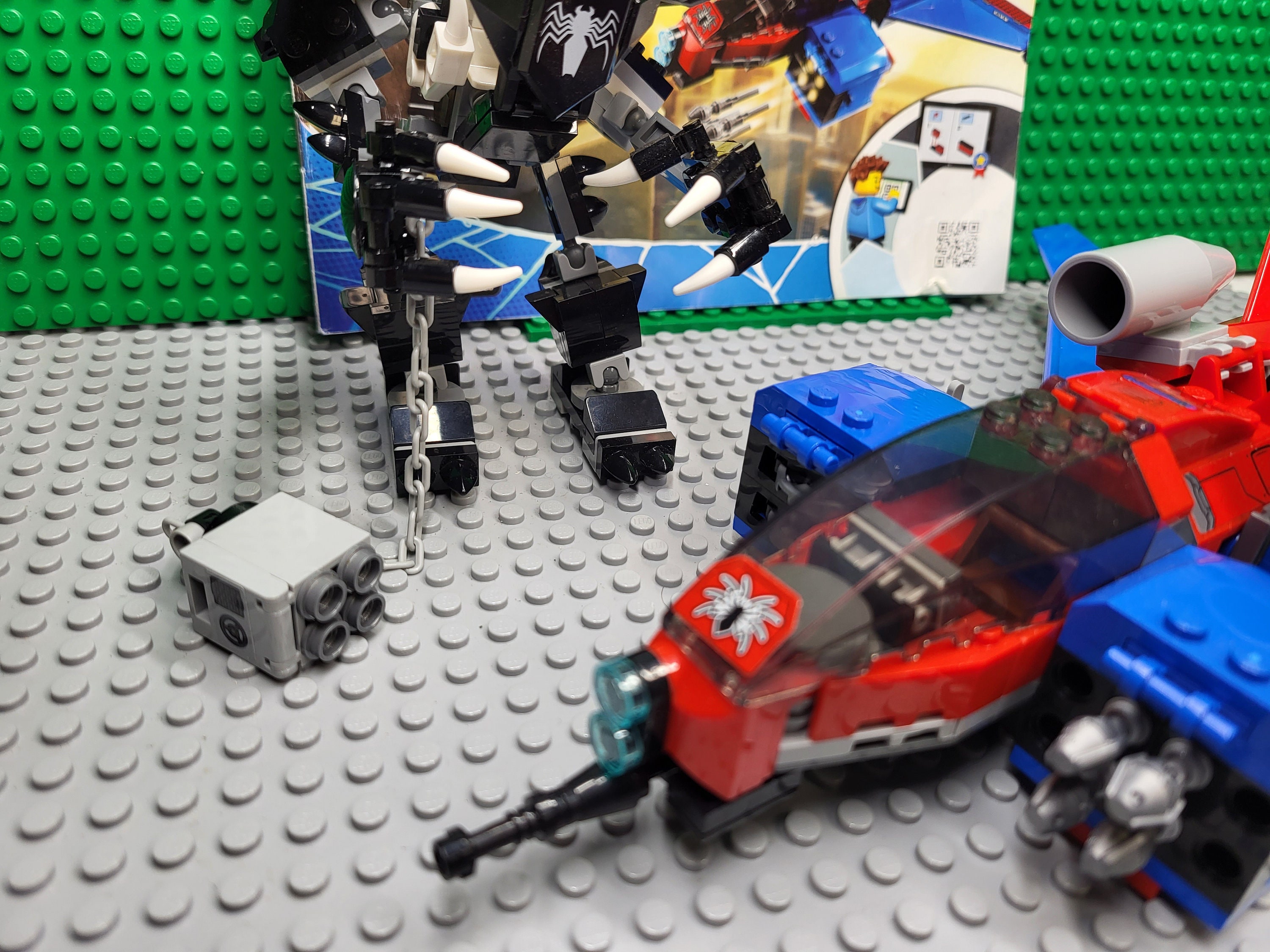 LEGO Marvel Super Heroes Spider man Spiderjet Vs. Venom Mech Set 76150 LEGO Etsy