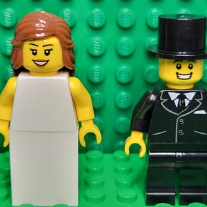 LEGO® Wedding Bride and Groom Cake Topper,  Minifigure,  Minifig, LEGO®