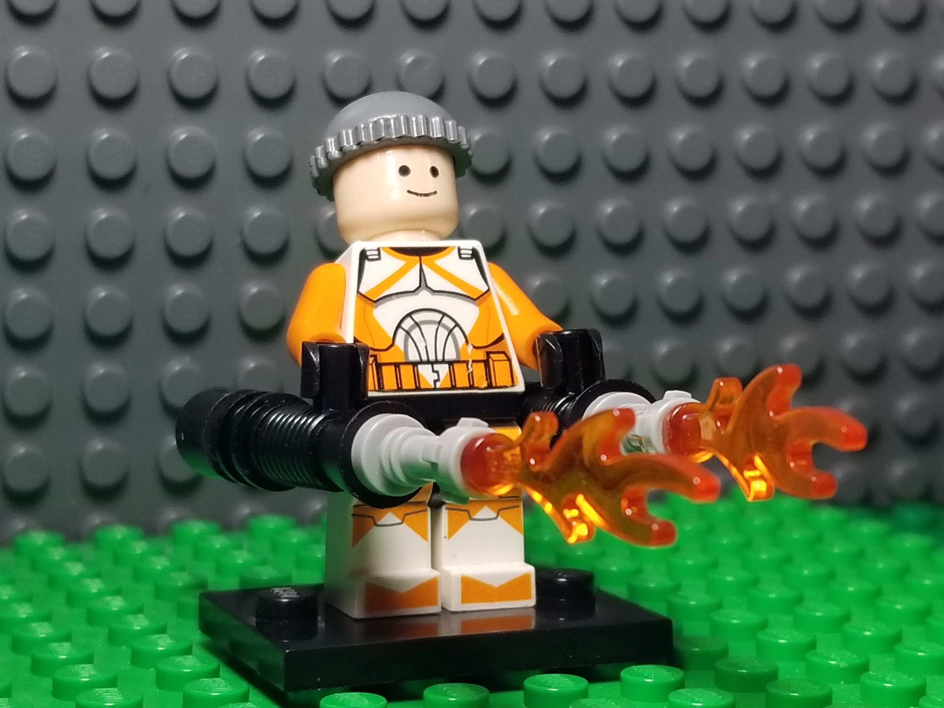 LEGO Star Wars Custom Clone Flame Trooper With Dual Flame Throwers LEGO Minifigure LEGO Minifig Etsy
