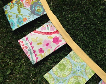 Bunting Banner, Fabric Bunting, Baby Shower Gift, Floral Bunting