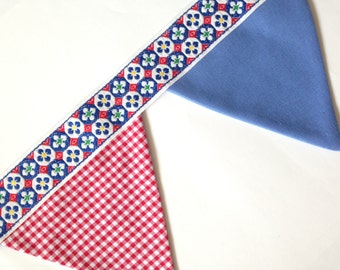 Bunting Banner, Fabric Bunting, Nursery Decor,  Fabric Banner