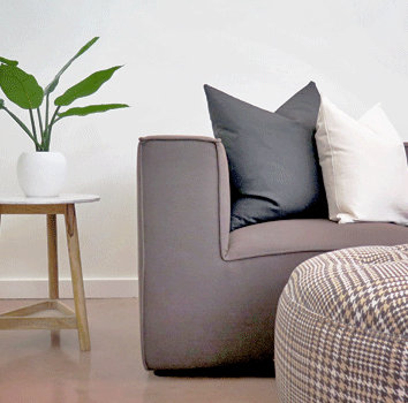 Natural Ivory White Decorative Pillow Neutral Couch Sofa Pillow Down