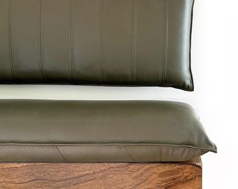 カスタムハンドクラフトレザーバンケットクッションベンチシート本革キッチンヌーク窓辺シートシートパッド