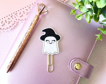 Ghost Witch Hat Planner clip, Ghost Planner Clip, Halloween Planner clip