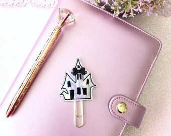 Haunted Castle Planner clip, Halloween Planner Clip