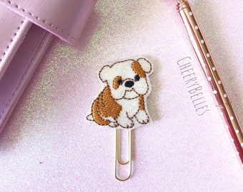 Bulldog Planner clip, bulldog Feltie