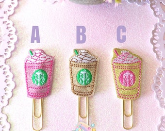 Frappe coffee Cup Planner clip