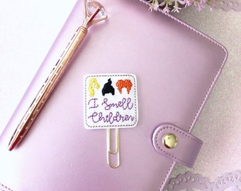 Hocus Pocus Planner clip, I smell Children Feltie, Halloween Planner clip