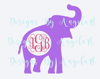 Download Elephant Monogram Svg Etsy