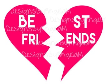 Download Best Friends Heart Svg Etsy