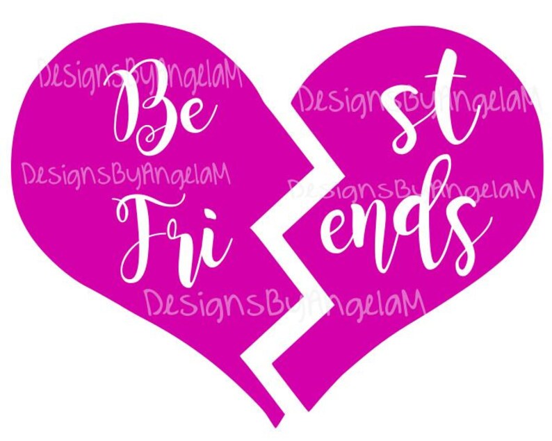 Download Best Friends Script Heart SVG Digital cutting file Instant ...