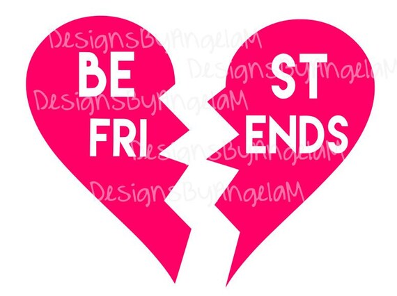 Download Best Friends Heart SVG Digital cutting file Instant ...