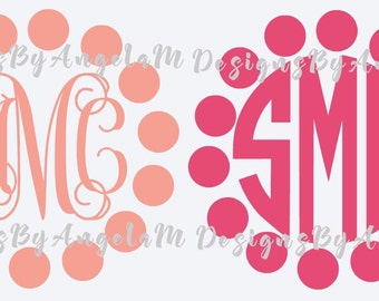 Circle Monogram Svg - Etsy