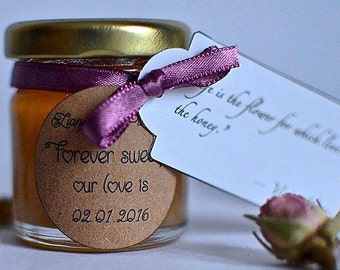 Personalised Honey Jar Wedding Favour x50