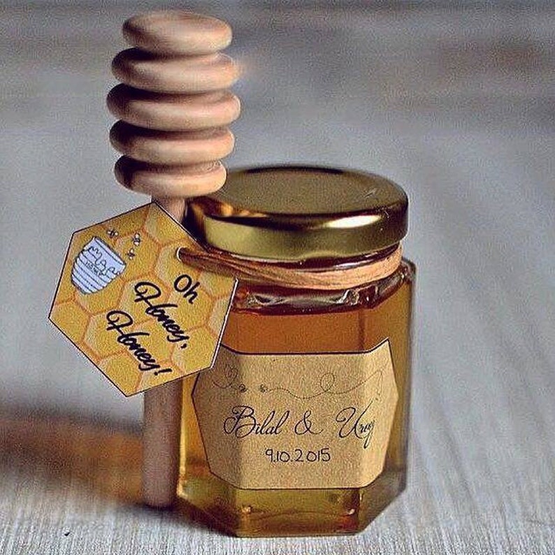 Honey Jar With Dipper Wedding Favour X50 Etsy