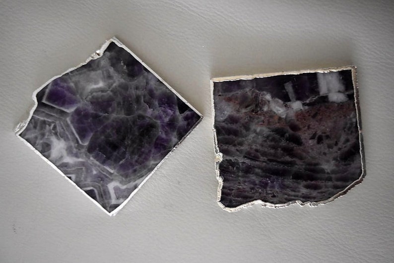 Amethyst Agate Coaster - Etsy
