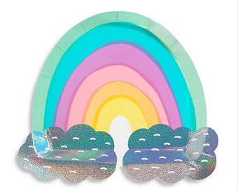 Over The Rainbow Party Paper Plates 8 Pack