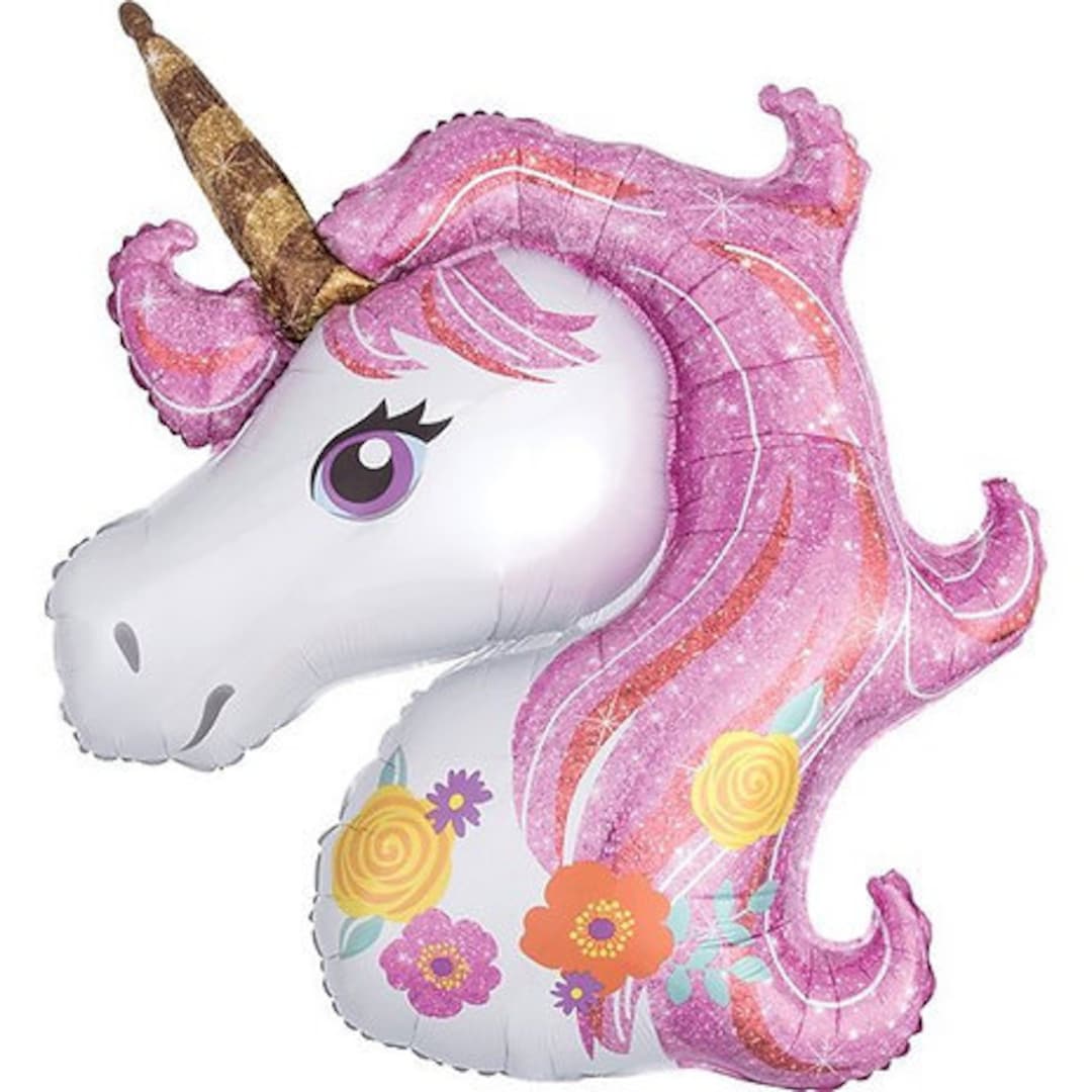 Palloncino Unicorno Arcobaleno In Lamina – Per Compleanni E Feste Bambine – Decorazione Con Elio - Foto 4