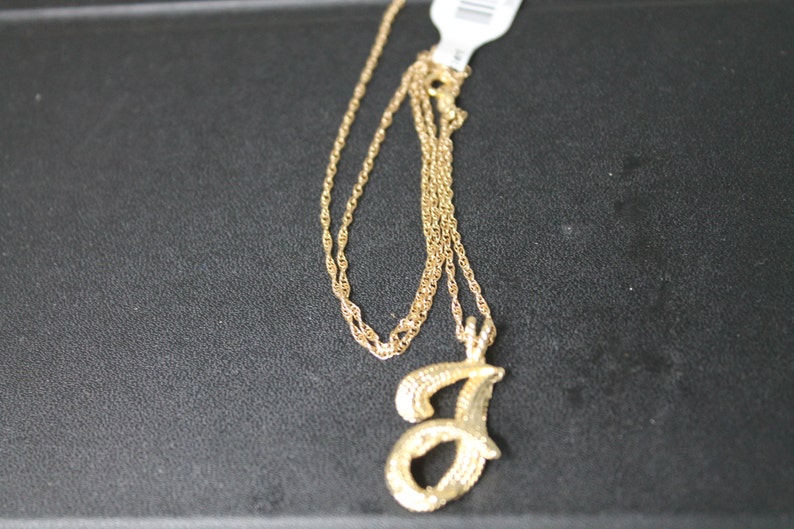 Vintage J Pendant/Necklace Custom 14K Y/G Estate Piece 50% Off image 5