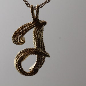 Vintage J Pendant/Necklace Custom 14K Y/G Estate Piece 50% Off image 3
