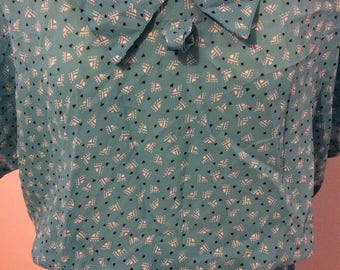 Light Blue 1980s vintage Dress
