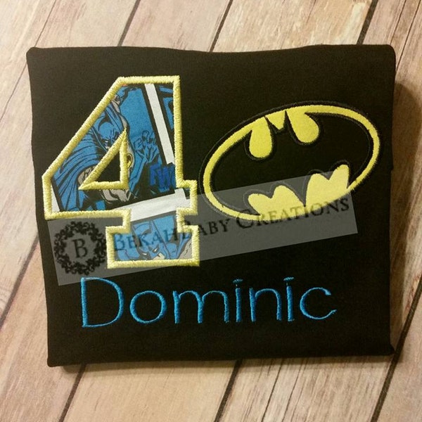 Batman shirt--batman on black shirt