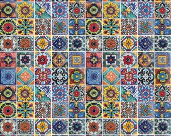 200 MIXED DESIGNS Mexican tile handmade talavera backsplash mosaic 2 X 2"