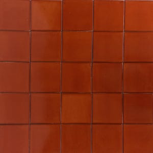 50 CERAMIC TILES Terracotta Orange  Mexican handmade talavera tile backsplash mosaic 4 X 4&quot;