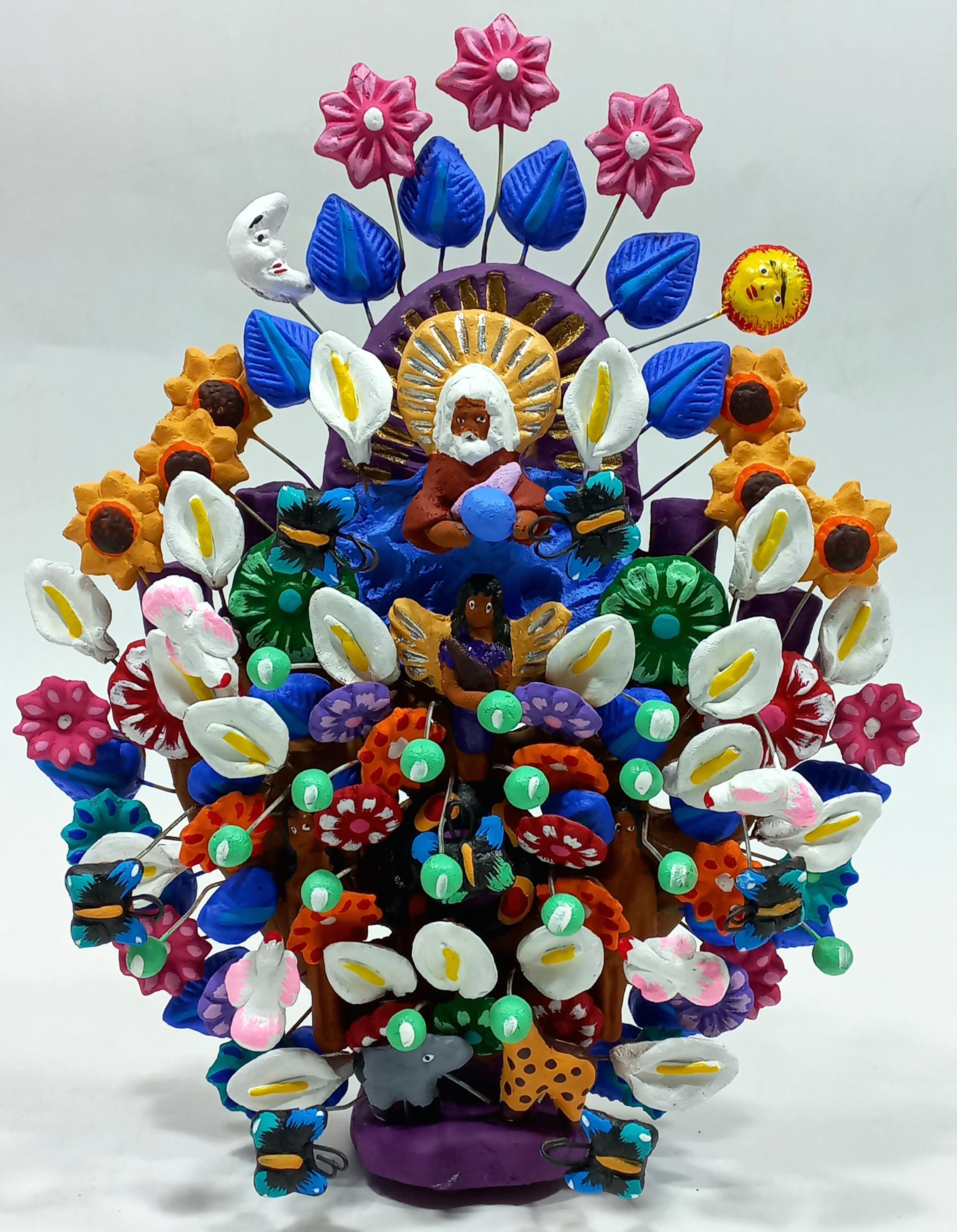 CLAY TREE of LIFE, 100% handmade, colorful mexican folk art