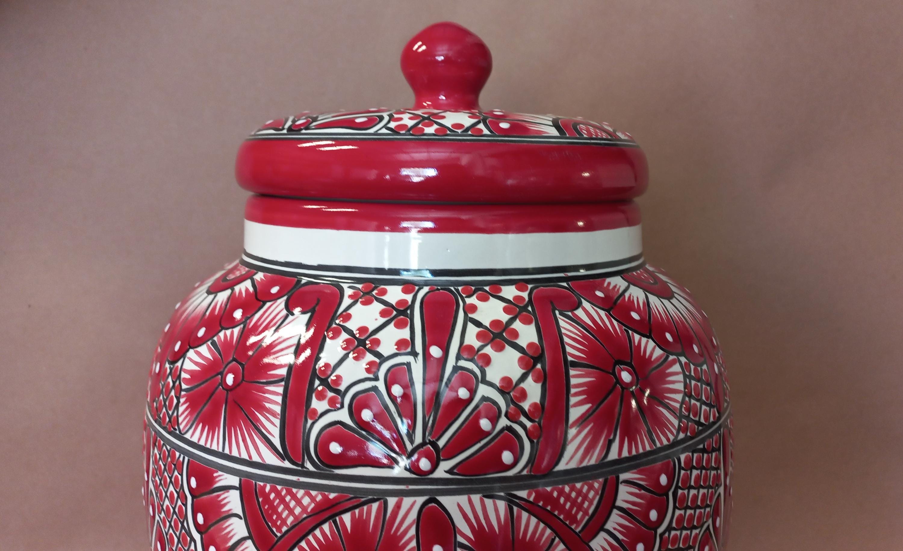 WATER CROCK Beverage Dispenser Mexican Talavera Pottery Container Cute ...