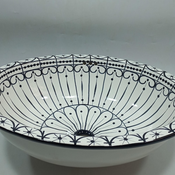 21" X 17" TALAVERA SINK drop in or undermount mexican bathroom handmade ceramic